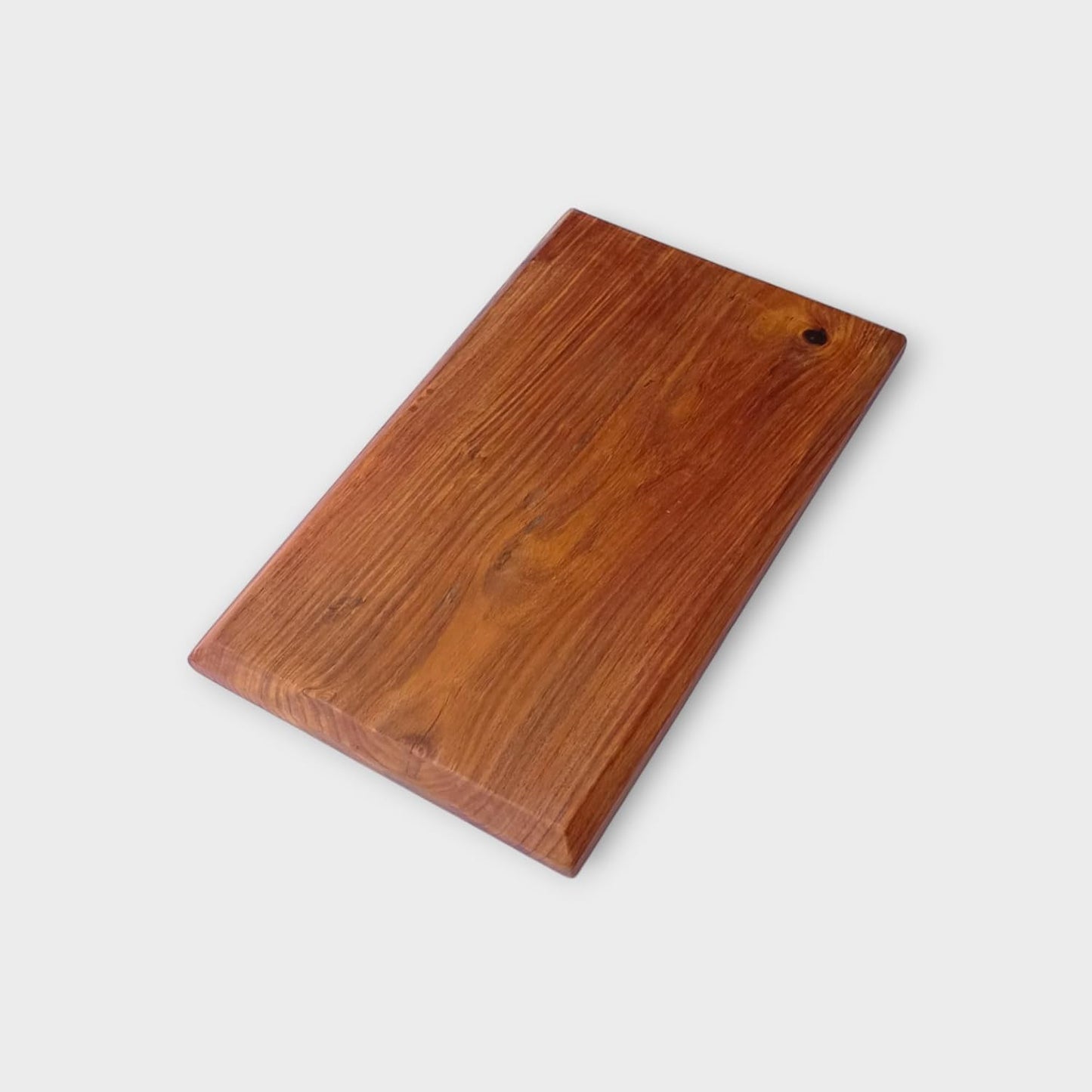 Teak Wood Chopping Board - Premium Solid Block, Large 15x9 Inches - Durable Kitchen Essential for Chopping, Cutting, and Carving - Moisture-Resistant(L)