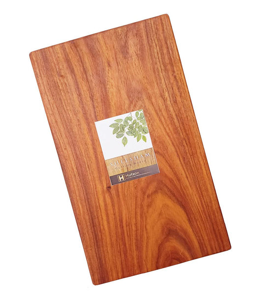 Hutson Natural Sheesham Wood Antibacterial & Reversible Kitchen Chopping Board 1 inch Thick – Anti-Skid, Knife-Friendly (Extra Thick - 15x10)