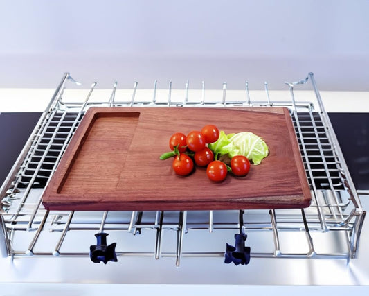 Hutson Sheesham Wood Cutting Board 16 Inch Prep Board with Bowl Slot – Reversible Wooden Chopping Board