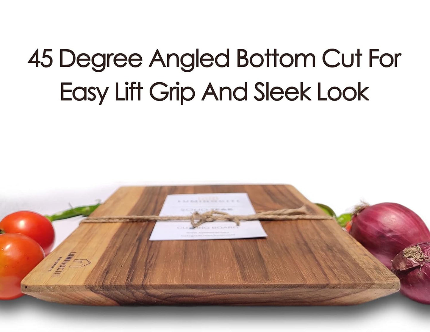 Single Solid Block Teak Wood Chopping/Cutting Board with 6 Months Warranty (Extra Large - 18"x11"x1")