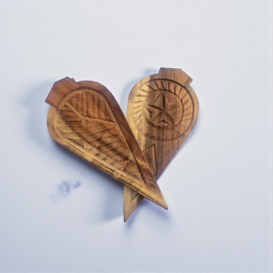 Handmade Authentic Sheesham/Teak Wood Thekua & Khajoor Mould | Handmade Sancha for Chhath Puja Maha Prasad & Traditional Sweets (Agrauta) (PRM Design)