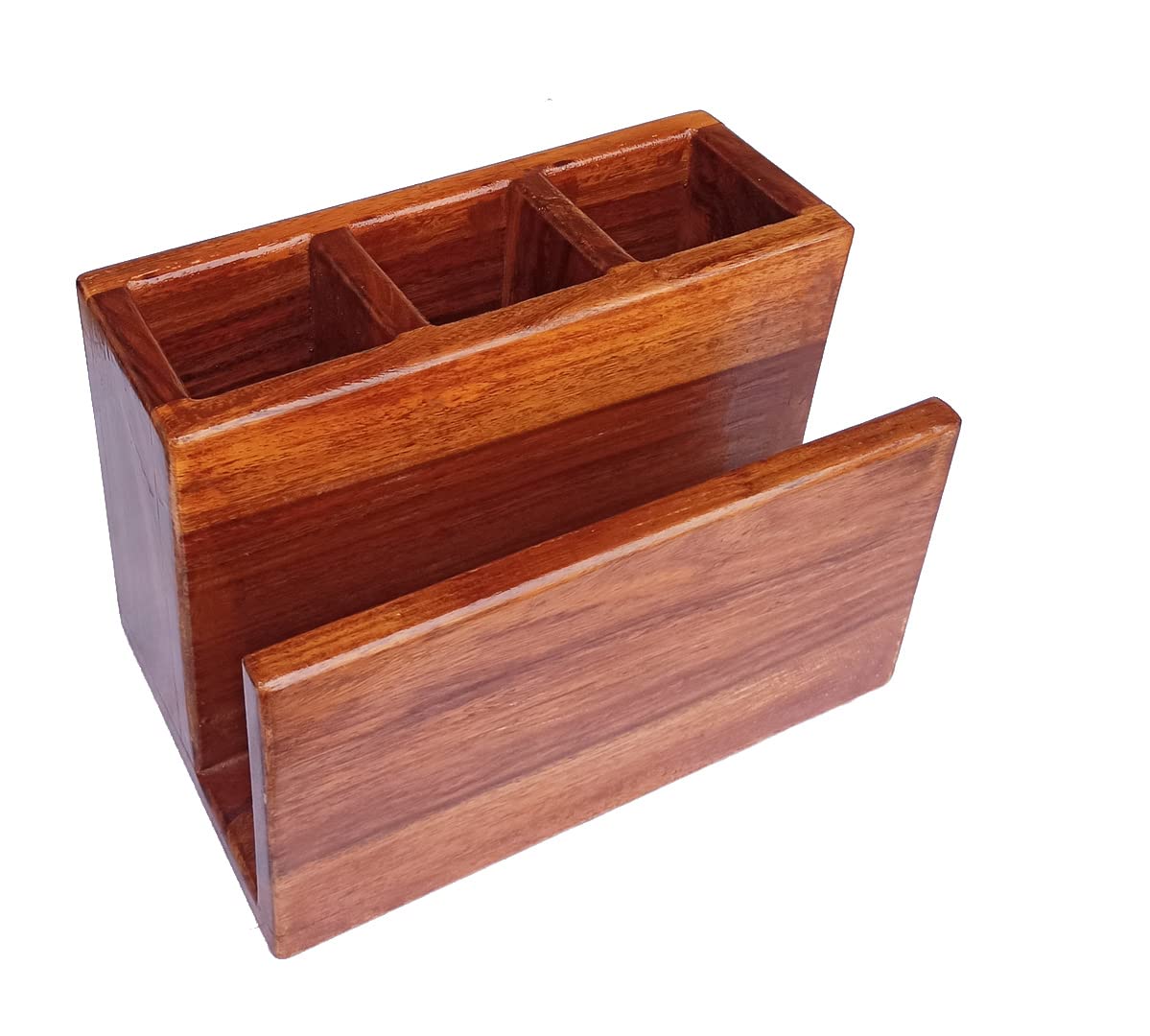 Hutson Sheesham Wood Spoon Stand for Dining Table Stand / Cutlery Holder / Caddy / Organizer Stand Wooden cutlery holder for kitchen
