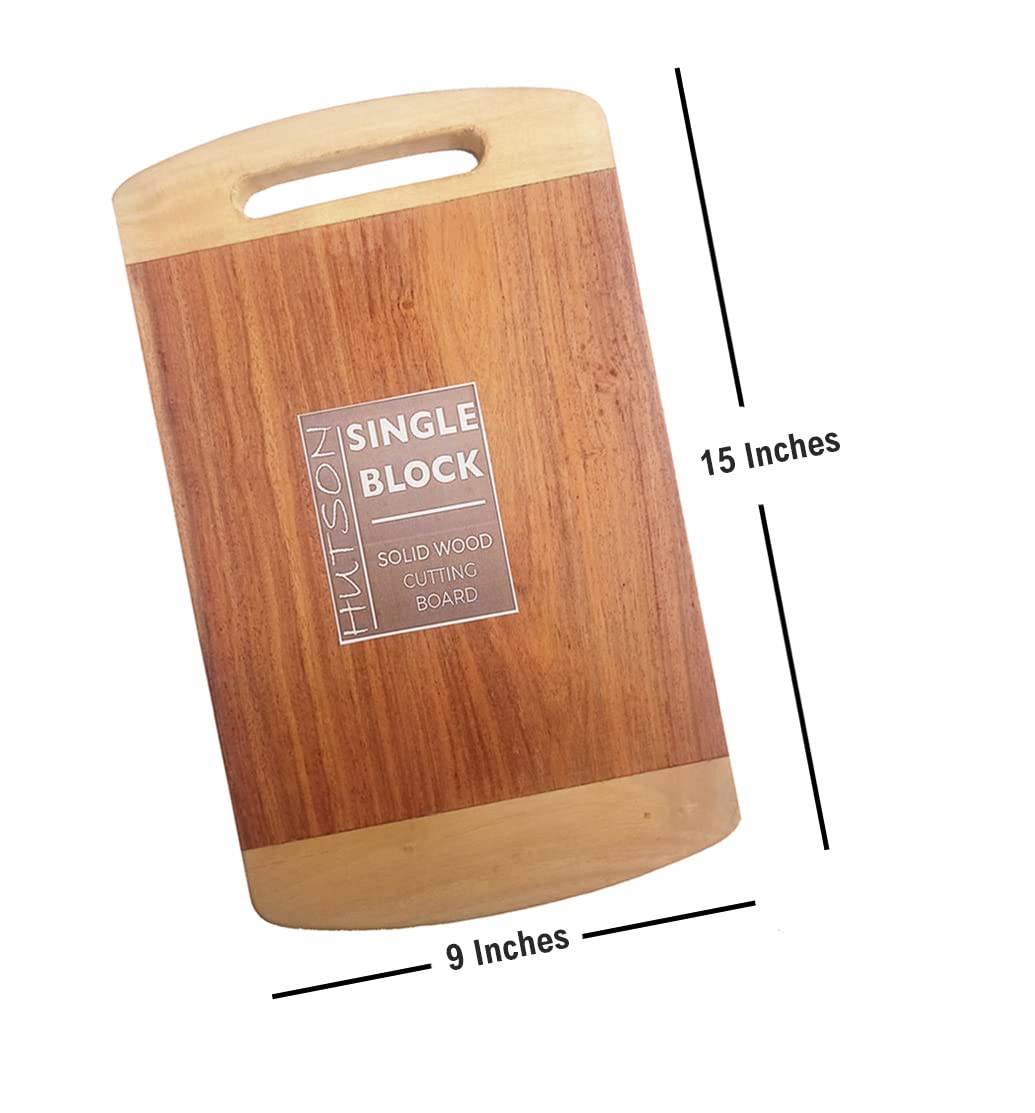 Hutson Large Natural Sheesham/Rosewood Chopping Cutting Board for Kitchen Vegetables, Fruits & Cheese, BPA Free, Eco-Friendly- (38 x 23 cm)