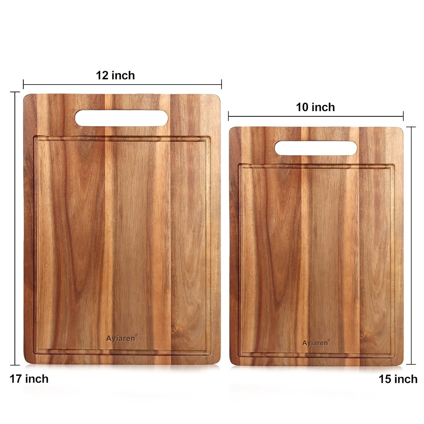 Handmade Acacia Wood Cutting Board with Handle Butcher Block Wooden Chopping Block Serving Board Fruit Charcuterie Board Meat Kitchen Cutting Boards Countertop