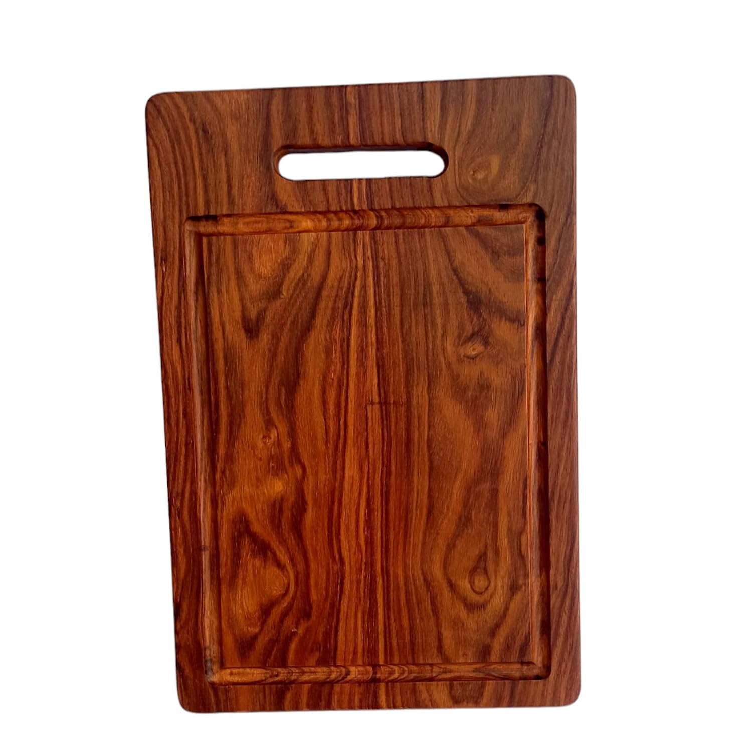 Hutson Sheesham Wood Cutting Board 15 Inch with Handle & Juice Groove – Wooden Chopping Board for Kitchen, Meat, Vegetables, Charcuterie & Serving Board