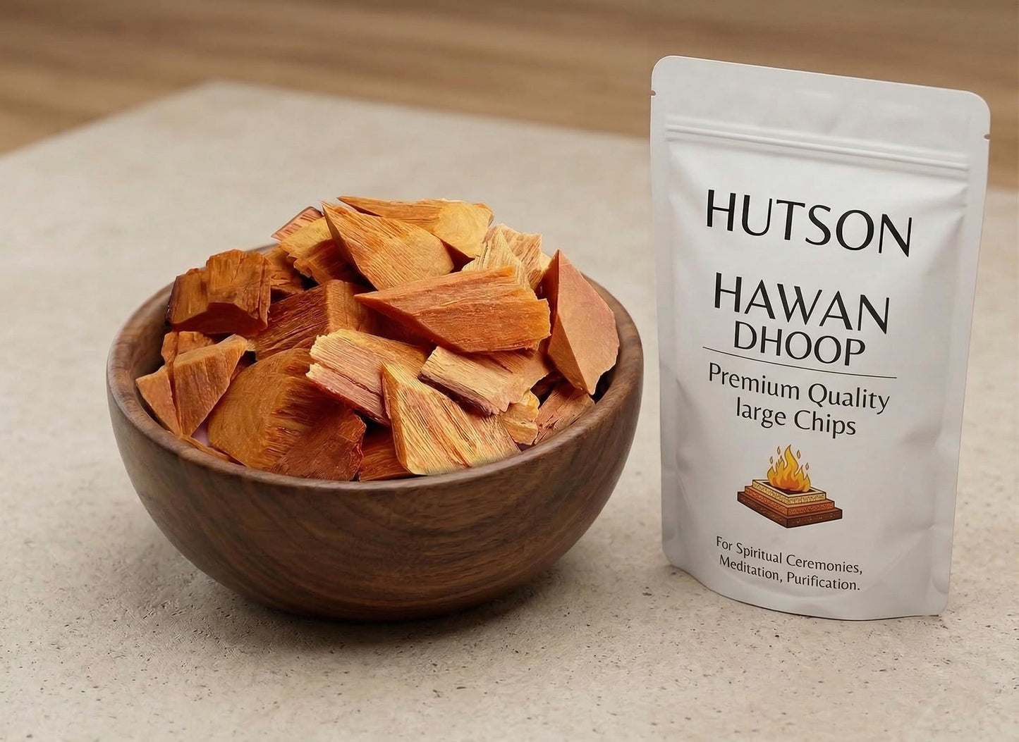 Hutson Wood Puja Hawan Samagri/Dhoop/Humad for Pooja and Havan (Auric Mix (1 KG))